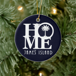 HOME James Island Ceramic Ornament