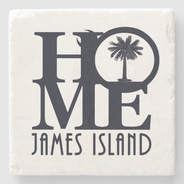 HOME James Island SC Stone Coaster (Front)