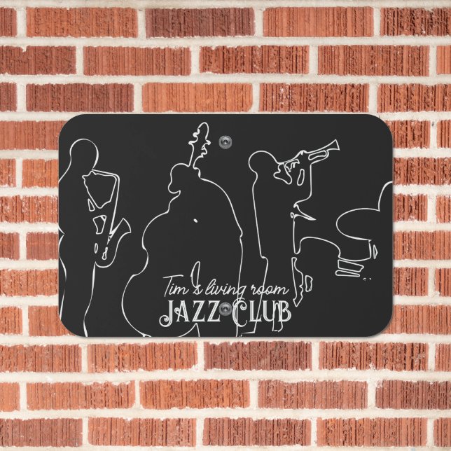 Home Jazz club  Metal Sign (In Situ(Brick))