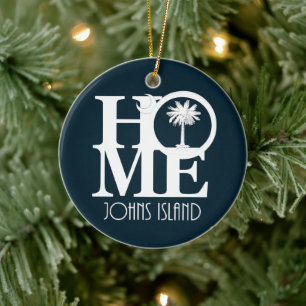 HOME Johns Island, South Carolina Ceramic Ornament
