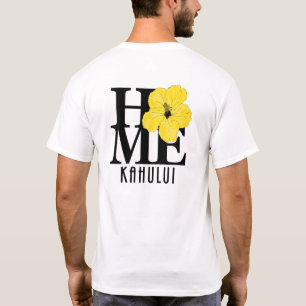 HOME Kahului Yellow Hibiscus (backprint) T-Shirt