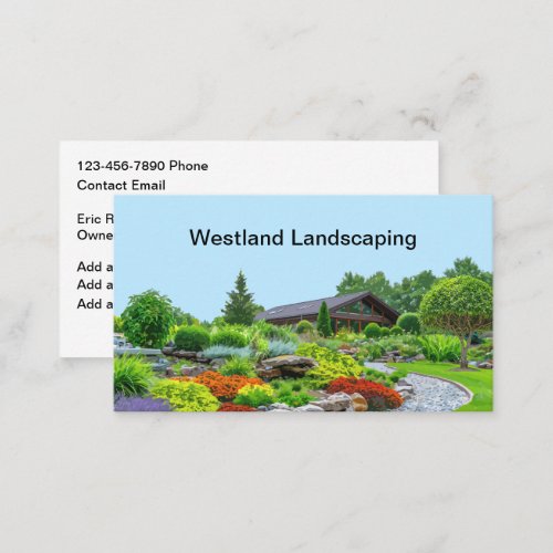 Home Landscaping Business Cards For A Landscaper