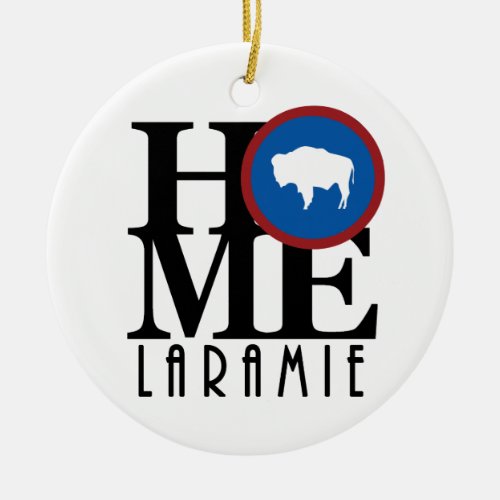 HOME Laramie Wyoming Ceramic Ornament