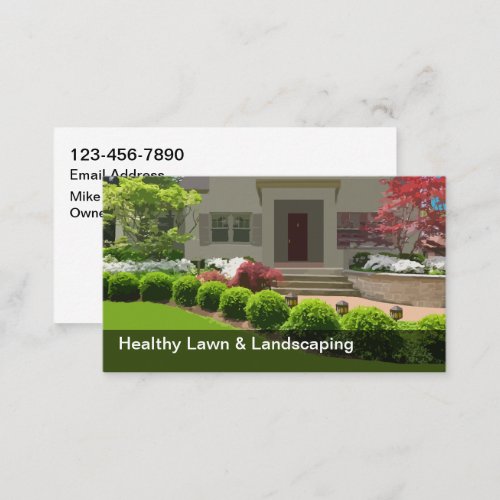 Home Lawn And Landscaping Business Cards
