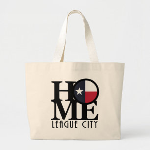 HOME League City Texas Large Tote Bag