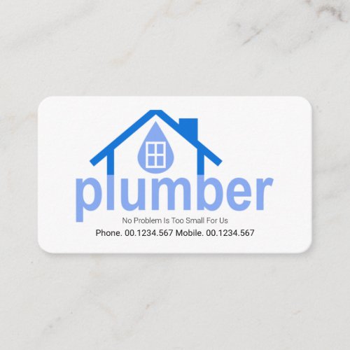 Home Leaking Rising Water Plumber Business Card
