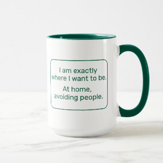 Home (left-handed, green) mug