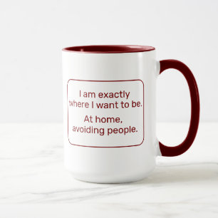 Home (left-handed, red) mug