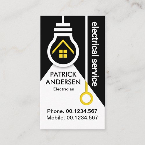 Home Light Bulb Switch Electrical Business Card