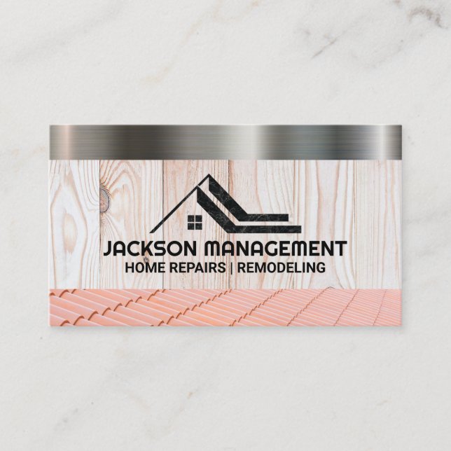 Home Logo | Building Material | Roof Tiles Business Card (Front)