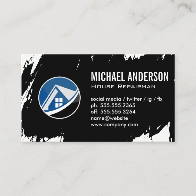 Home Logo | Real Estate Business Card (Front)