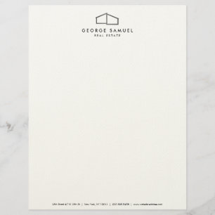 Home Logo Realtor Black & White Letterhead