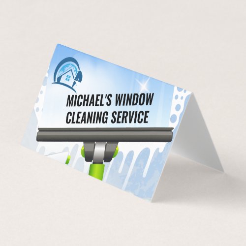 Home Logo  Window Clean Squeegee Business Card