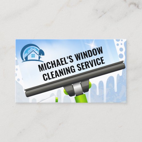 Home Logo  Window Clean Squeegee Business Card