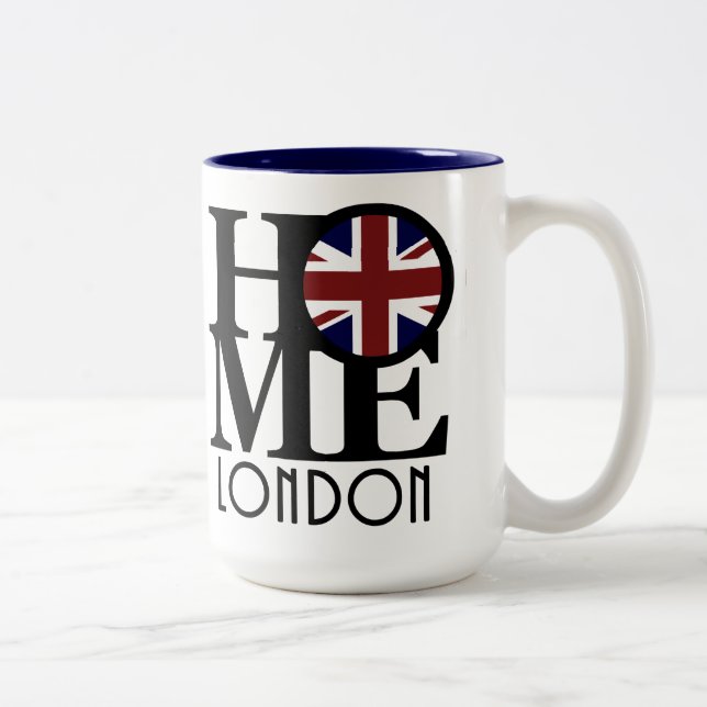 HOME London 15oz (UK flag) Two-Tone Coffee Mug (Right)