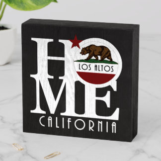 HOME Los Altos California Wooden Box Sign