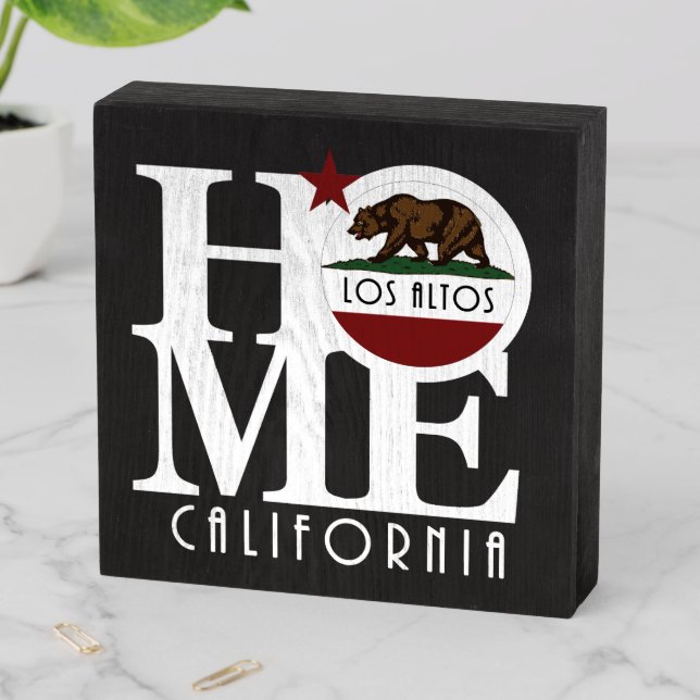 HOME Los Altos California Wooden Box Sign (In Situ Horizontal)