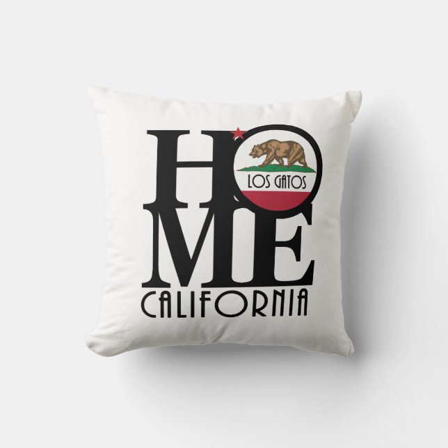 HOME Los Gatos California Throw Pillow (Front)