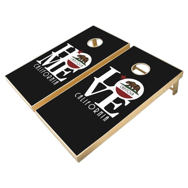 HOME / LOVE Capitola California  Cornhole Set (Angled)