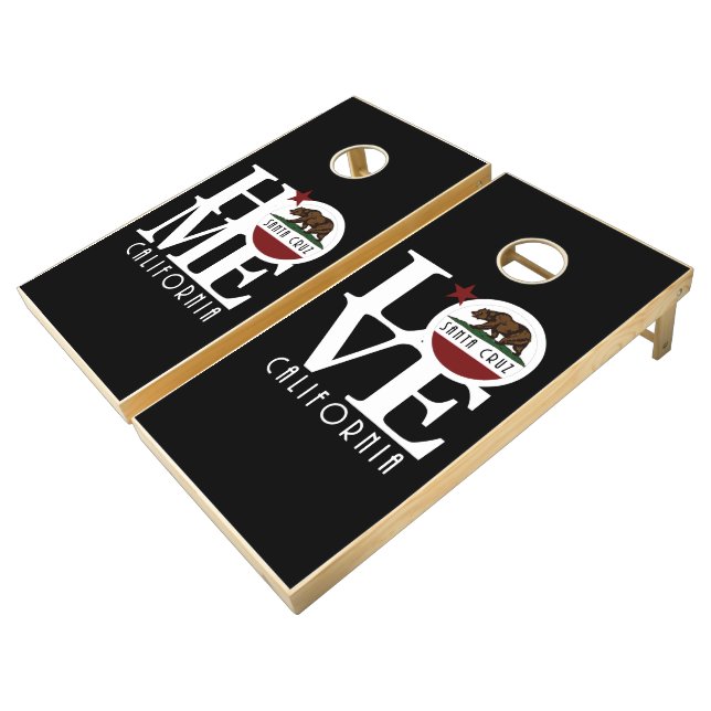 HOME / LOVE Santa Cruz California  Cornhole Set (Angled)