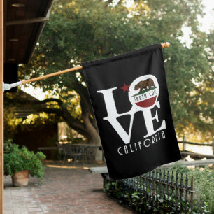 HOME / LOVE Santa Cruz California House Flag