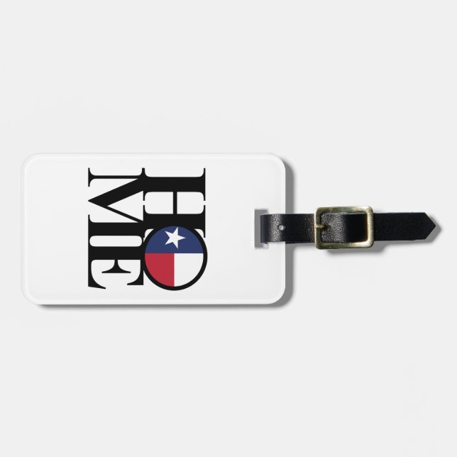 HOME & LOVE Texas Luggage Tag (Front Horizontal)