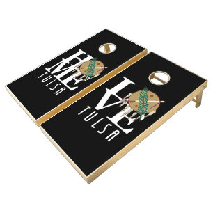 HOME/LOVE Tulsa Oklahoma Cornhole Set
