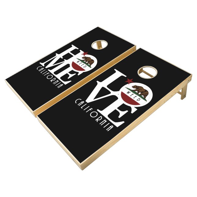 HOME / LOVE Weed California  Cornhole Set (Angled)