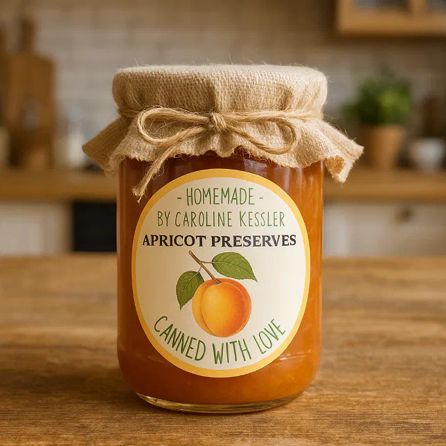 Home Made Apricot Preserves Canning Label Sheet | Zazzle