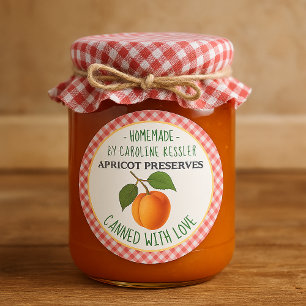 Home Made Apricot Preserves Canning Label Sheet