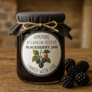 Home Made Blackberry Jam Canning Label Roll