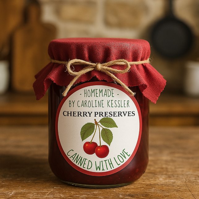 Home Made Cherry Preserves Canning Label Roll (Creator Uploaded)