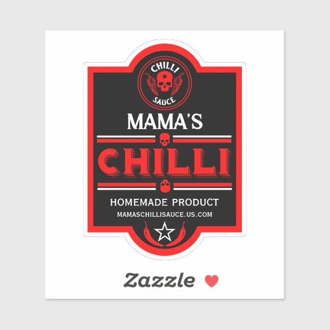 Home Made Chilli Sauce Sticker (Sheet)