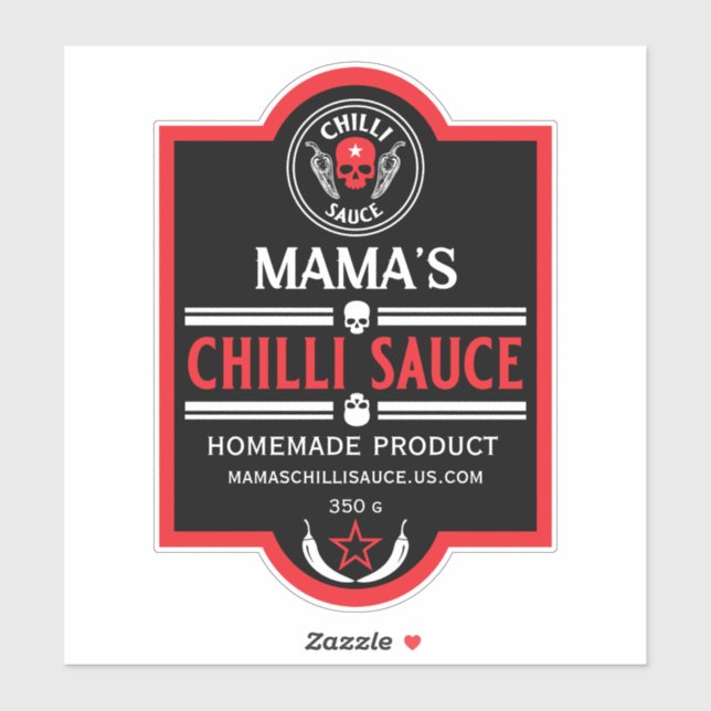 Home Made Chilli Sauce Sticker (Sheet)