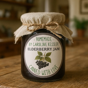 Home Made Elderberry Jam Canning Label Roll