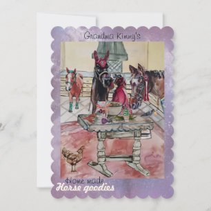 home made horse goodies holiday card