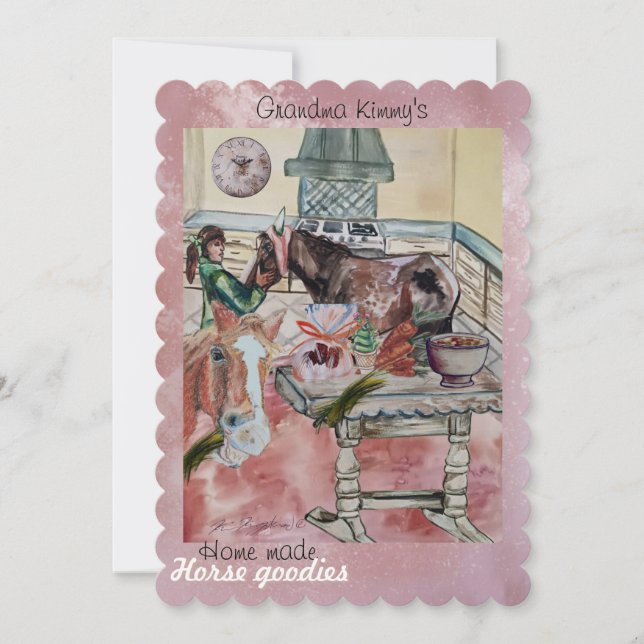 home made horse goodies holiday card (Front)