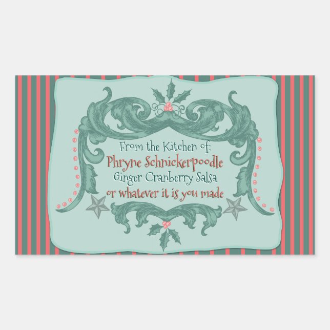 Home-Made Late Victorian Christmas - Personalized Rectangular Sticker (Front)
