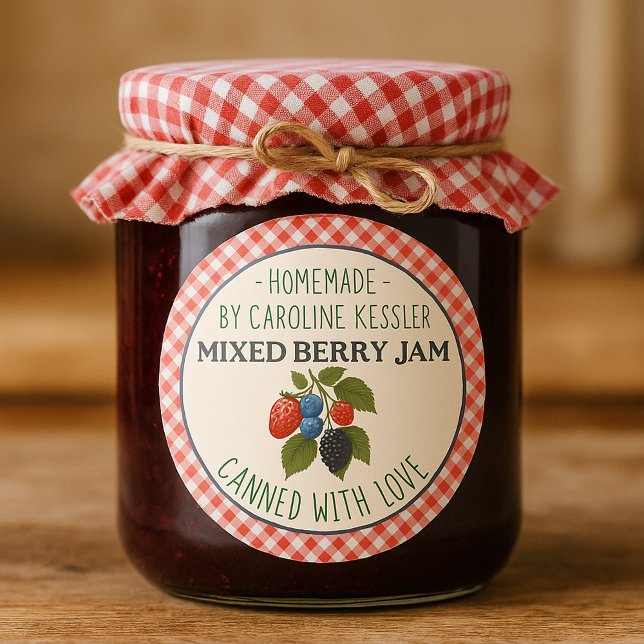 Home Made Mixed Berry Jam Canning Label Sheet (Creator Uploaded)