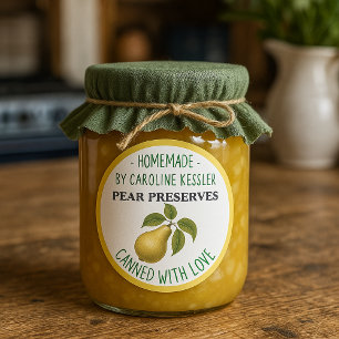 Home Made Pear Preserves Canning Label Roll