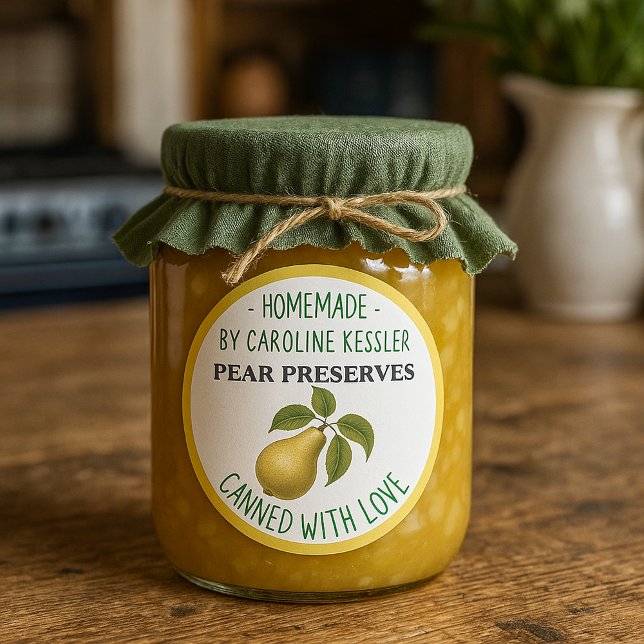 Home Made Pear Preserves Canning Label Roll (Creator Uploaded)