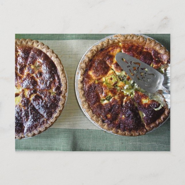 Home-made quiche for breakfast postcard (Front)
