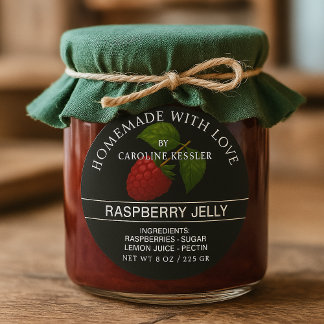 Home Made Raspberry Jelly Canning Label Roll