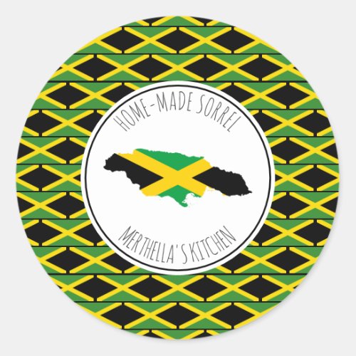 HOME_MADE SORREL Jamaica Flag Classic Round Sticker