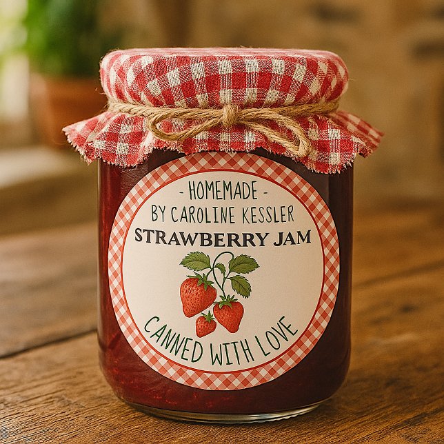 Home Made Strawberry Jam Canning Label Roll (Creator Uploaded)