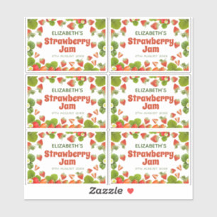 Home Made Strawberry Jam Sticker