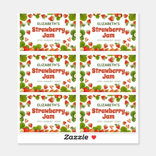 Home Made Strawberry Jam Sticker
