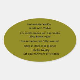 Home Made Vanilla Vodka Recipe labels