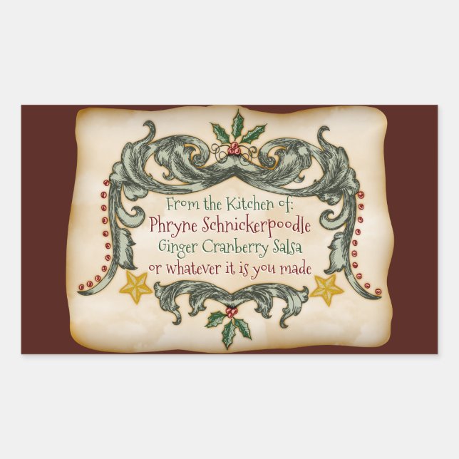 Home-Made Victorian Christmas - Personalized Rectangular Sticker (Front)