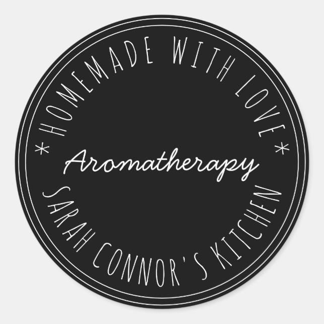 Home made with love Aromatherapy Kraft Classic Round Sticker (Front)
